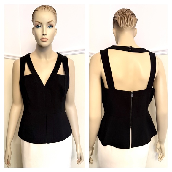 BCBG MAXAZRIA Hailee black sleeveless top - Picture 2 of 11